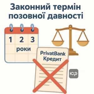 Иллюстрация о законной возможности не платить старый кредит ПриватБанка после трех лет исковой давности согласно украинскому законодательству