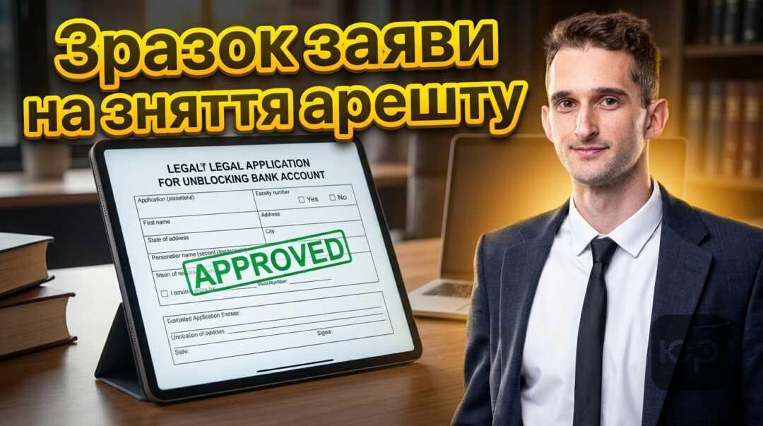 Де взяти зразок заяви на зняття арешту з рахунку?