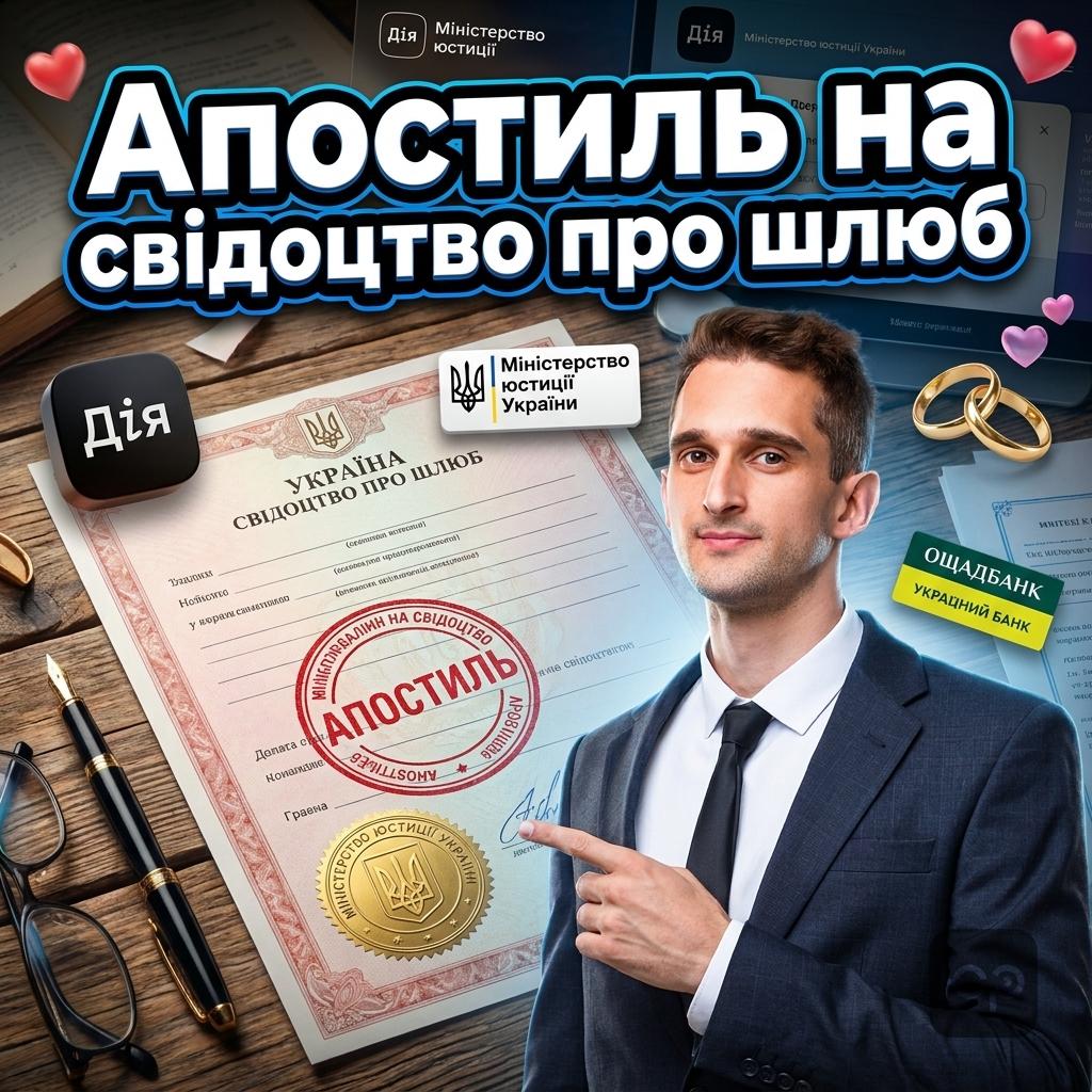 Як поставити апостиль на свідоцтво про шлюб та легалізувати документ