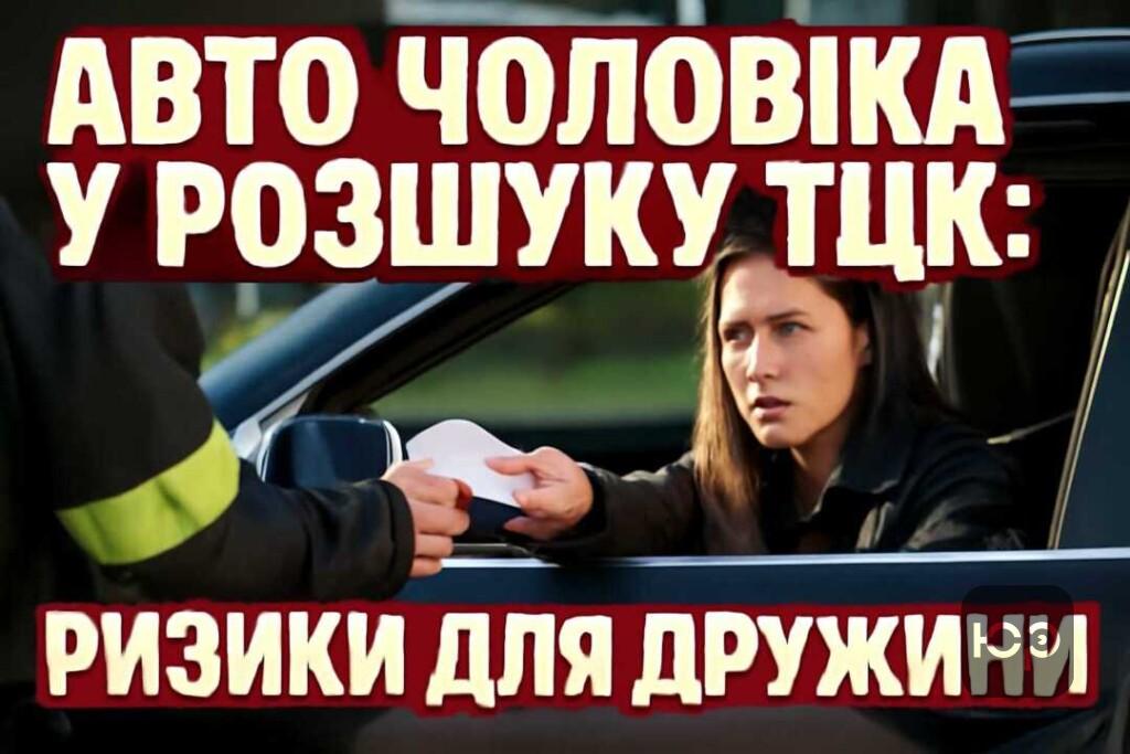 Авто чоловіка у розшуку ТЦК ризики для дружини за кермом
