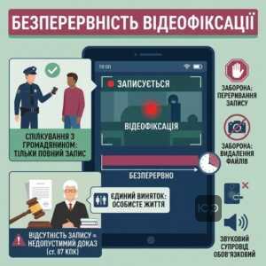 безперервна відеофіксація поліцією та заборони