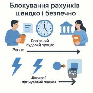 Пояснення про процедуру блокування рахунків: як судова та виконавча ініціатива впливають на тривалість процесу арешту рахунків