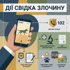 Як діяти свідку жорстокого поводження з тваринами алгоритм дій