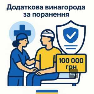 Умови отримання додаткової винагороди 100 000 гривень під час стаціонарного лікування поранених військових згідно з Постановою КМУ №168 у 2025 році