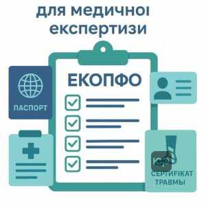 Перелік необхідних документів для експертної медичної комісії, включаючи паспорт, медичні виписки та довідки, які потрібні для успішного проходження комісії та правильної оцінки причин травм. Інформація про важливість довідки про обставини травми в системі ЕСОЗ.