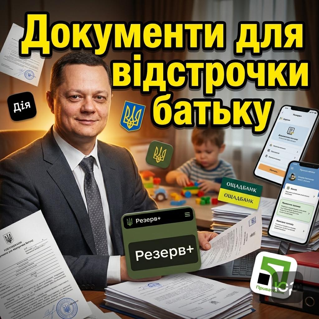 Які документи потрібні батьку для відстрочки за Постановою 560