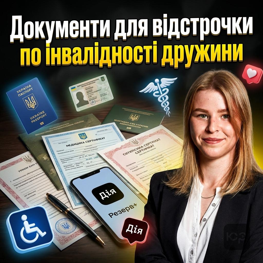 Документи для відстрочки по інвалідності дружини 1, 2, 3 групи