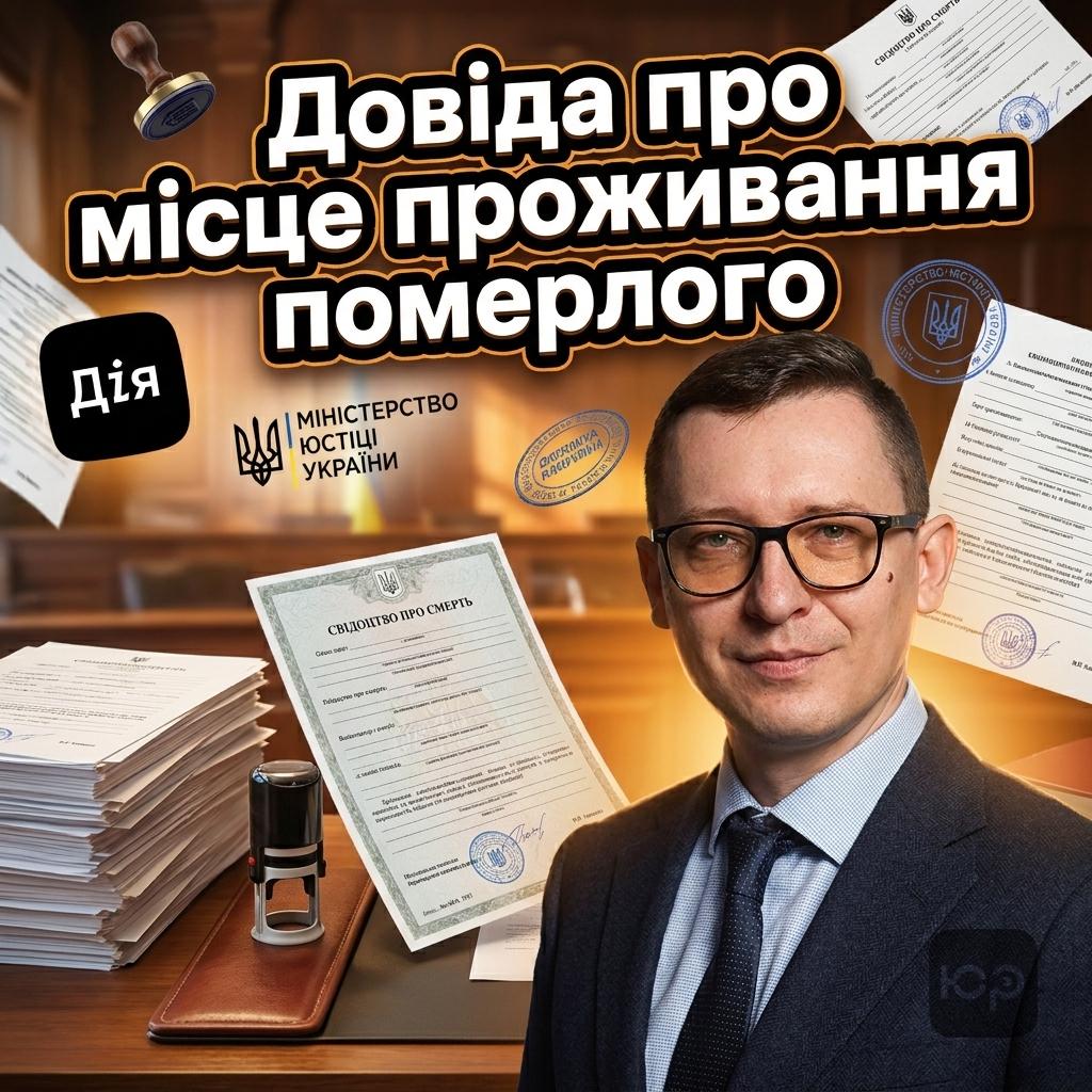 Довідка про останнє місце проживання померлого