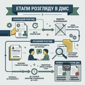 етапи розгляду заяви про визнання біженцем міграційною службою