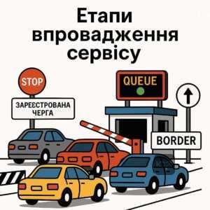 Покрокове впровадження нового сервісу організованого руху авто на кордоні з Польщею з електронною чергою, що пришвидшує проходження перевірки та дотримується стандартних правил перетину державного кордону.