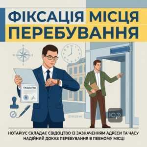 Перебування особи в певному місці нотаріус фіксує для захисту прав