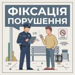 Процедура фіксації порушення за куріння поліцією