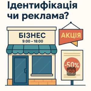 Різниця між вивіскою та зовнішньою рекламою для ідентифікації закладу і формування попиту