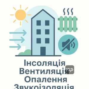 Технічні вимоги до житла: інсоляція, вентиляція, опалення та звукоізоляція для комфортного та законного житлового приміщення.