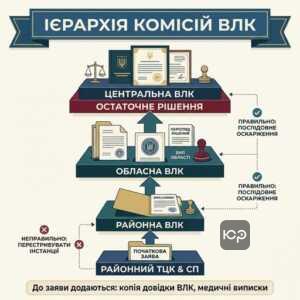 Ієрархія оскарження висновку ВЛК від районного ТЦК до ЦВЛК