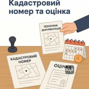 Пояснення процесу отримання кадастрового номеру та грошової оцінки землі для оформлення спадщини, включаючи необхідність звернення до землевпорядної організації та підготовку звіту сертифікованого оцінювача
