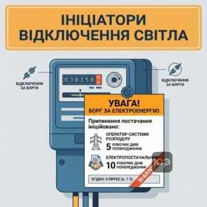 Хто має право на припинення постачання електричної енергії за борги