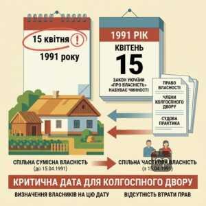 Колгоспний двір право власності та дата 15 квітня 1991 року