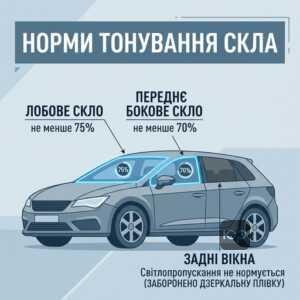 дозволений відсоток тонування скла в Україні за ГОСТ