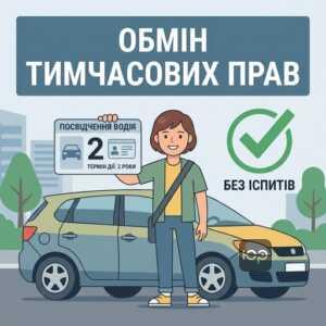 Обмін першого посвідчення водія після двох років без іспитів