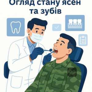 Порядок медичного огляду військовозобов'язаних на захворювання пародонта і ясен відповідно до статті 50 Розкладу хвороб ВЛК для визначення стану здоров'я та придатності до служби.
