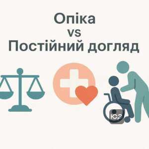 Пояснення юридичної різниці між опікою та постійним доглядом за недієздатними особами, з акцентом на законодавчі вимоги та медичні документи для мобілізації.