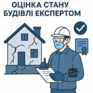 Технічне обстеження житла при значних руйнуваннях для безпечного відновлення, що виконується сертифікованим експертом для правильного встановлення категорії пошкоджень і уникнення відмови від відновлення.