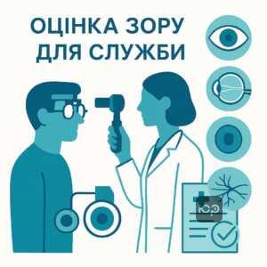 Огляд зорового апарату під час медичного огляду за статтею 26: оцінка стану очей для визначення придатності до служби та медичні норми відповідно до Наказу МОУ №402.