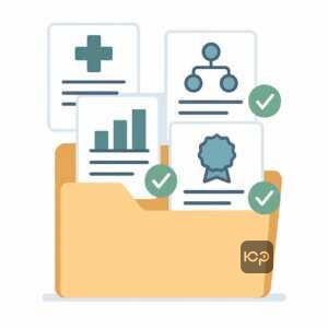 Перелік необхідних документів для оформлення постійного догляду, включає медичні довідки, свідоцтва про народження та офіційні документи, що підтверджують відсутність інших родичів та подання рапорту військовому командуванню.