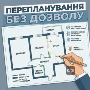 Перепланування квартири без дозволу згідно з законом