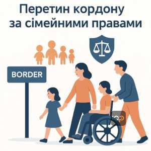 Пояснення про законні підстави для виїзду за кордон за сімейними обставинами, включаючи утримання трьох і більше дітей та супровід осіб з інвалідністю, з акцентом на права багатодітних батьків та законодавчі норми України.