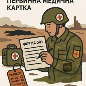 Значення первинної медичної картки форма 001 для фіксації обставин поранення військовослужбовця, що забезпечує офіційне підтвердження вибуття з позицій через поранення у ЗСУ