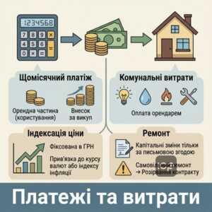 Орендні платежі на викуп житла та комунальні витрати