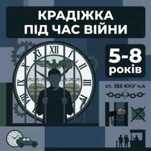 Покарання за крадіжку стаття 185 ККУ під час воєнного стану