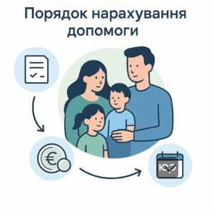 Пояснення процесу розрахунку та порядку нарахування одноразової грошової допомоги для родин згідно з законодавчими вимогами.