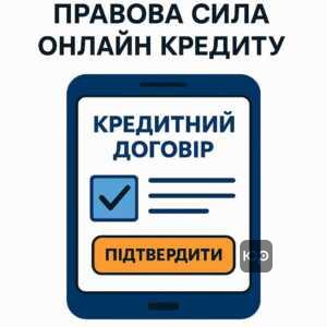 Юридична сила електронного кредитного договору та правові зобов'язання при дистанційному оформленні кредиту онлайн відповідно до українського законодавства
