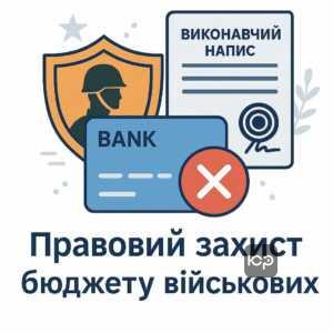 Пояснення ситуації блокування рахунку виконавцем та права військових щодо захисту своїх коштів від повного списання, включаючи необхідність надання довідок для підтвердження соціального статусу рахунку.
