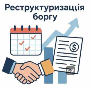 Ілюстрація умов розстрочки боргу та можливостей реструктуризації заборгованості відповідно до законодавства України, що допомагає боржникам ефективно домовлятися з колекторами.