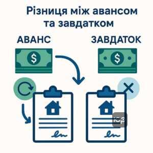 Юридична різниця між авансом та завдатком у нерухомості: повернення коштів, умови договору, права сторін згідно з Цивільним кодексом України
