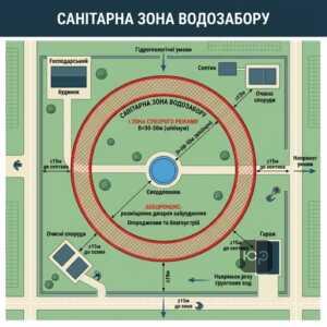 Санітарна зона свердловини та обмеження
