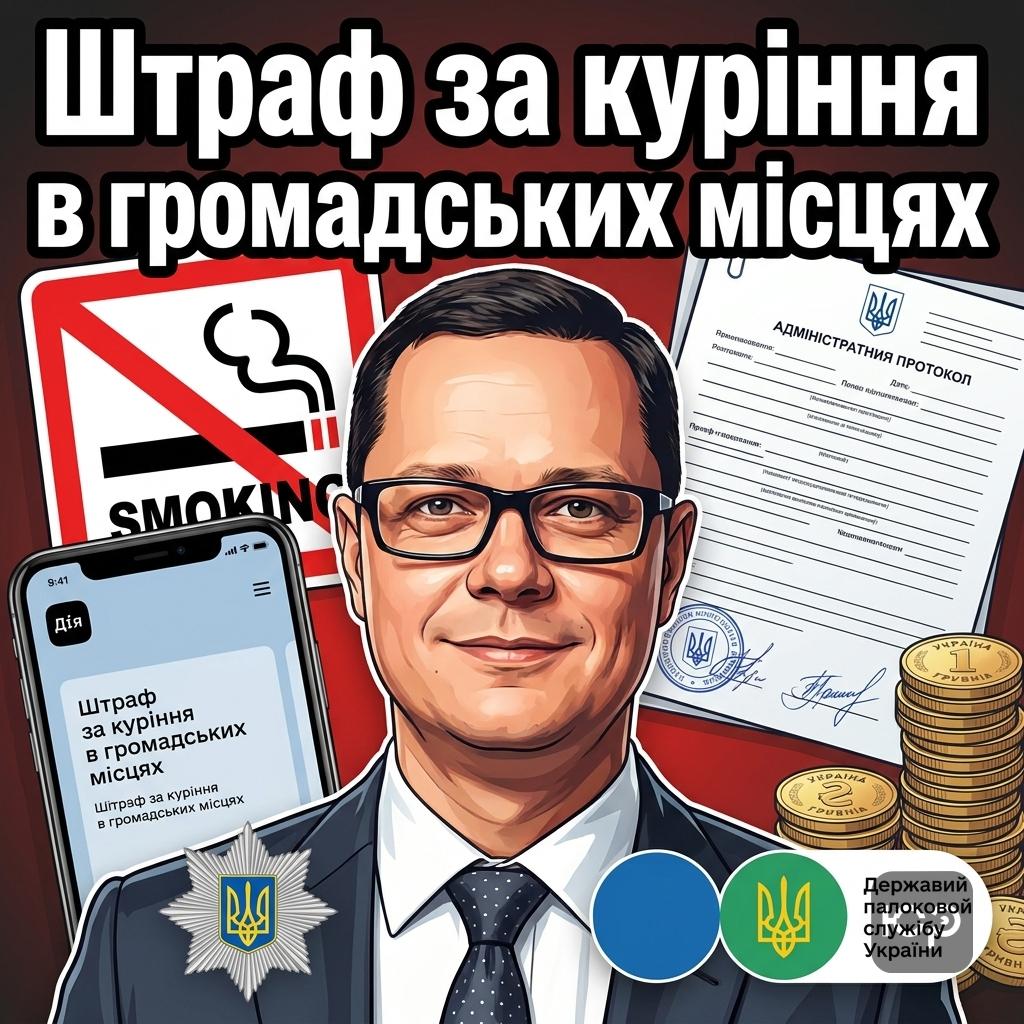 Штраф за куріння у громадських місцях: де заборонено палити