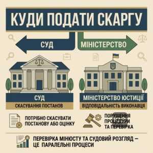 Скарга на приватного виконавця до суду або міністерства