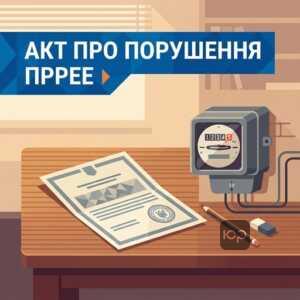 Складання акту про порушення ПРРЕЕ представником обленерго