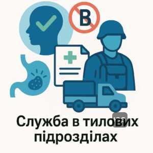 Опис поняття пункту Б у військовій службі для осіб з помірними функціональними порушеннями здоров'я, які придатні до служби в тилових забезпечувальних частинах.