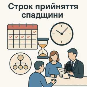 Ілюстрація процесу обчислення строку прийняття спадщини відповідно до законодавства України та часових обмежень для родичів.