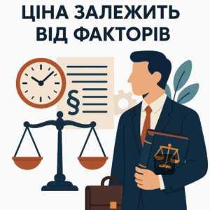 Фактори, які формують ціну юридичної консультації: складність справи, кваліфікація юриста, терміновість, обсяг роботи та важливість проблеми для клієнта.