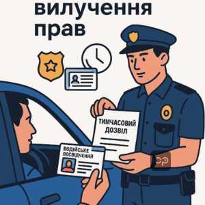 Тимчасове вилучення водійського посвідчення при оформленні протоколу про керування у стані сп'яніння та видача тимчасового дозволу – пояснення законодавства України.