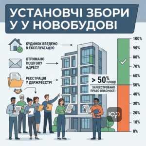Умови проведення установчих зборів ОСББ у новобудові за правилом 50 відсотків площі