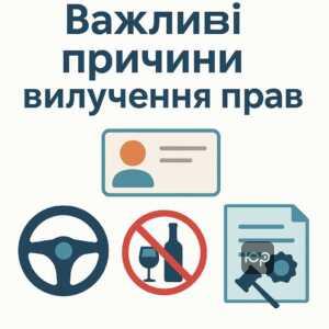 Основні причини тимчасового позбавлення водійських прав за українським законодавством. Інформація про законодавчі підстави та найпоширеніші причини, такі як керування транспортом у стані сп'яніння.