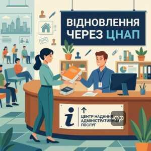 Процедура відновлення будинкової книги через ЦНАП або БТІ.